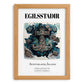 Egilsstaðir, Iceland – Travel Print, set in oak frame
