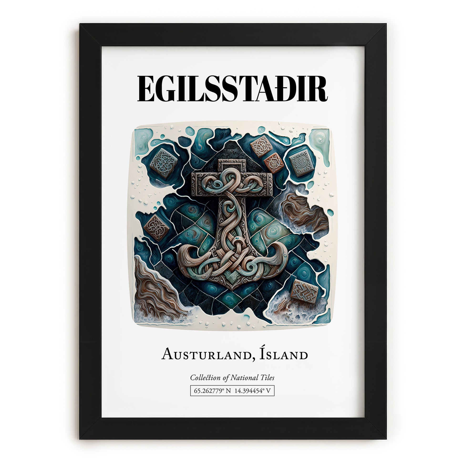 Egilsstaðir, Iceland – Travel Print, in sleek black frame