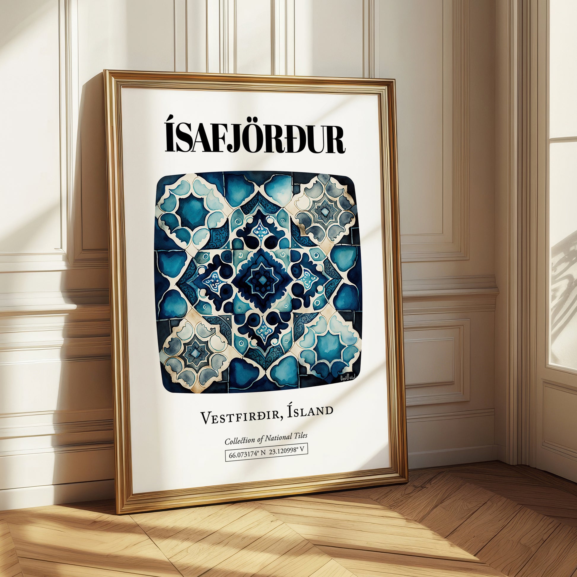 Ísafjörður, Iceland – Travel Print, styled in a charming Paris street view