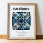 Ísafjörður, Iceland – Travel Print, in wooden frame leaning on the floor