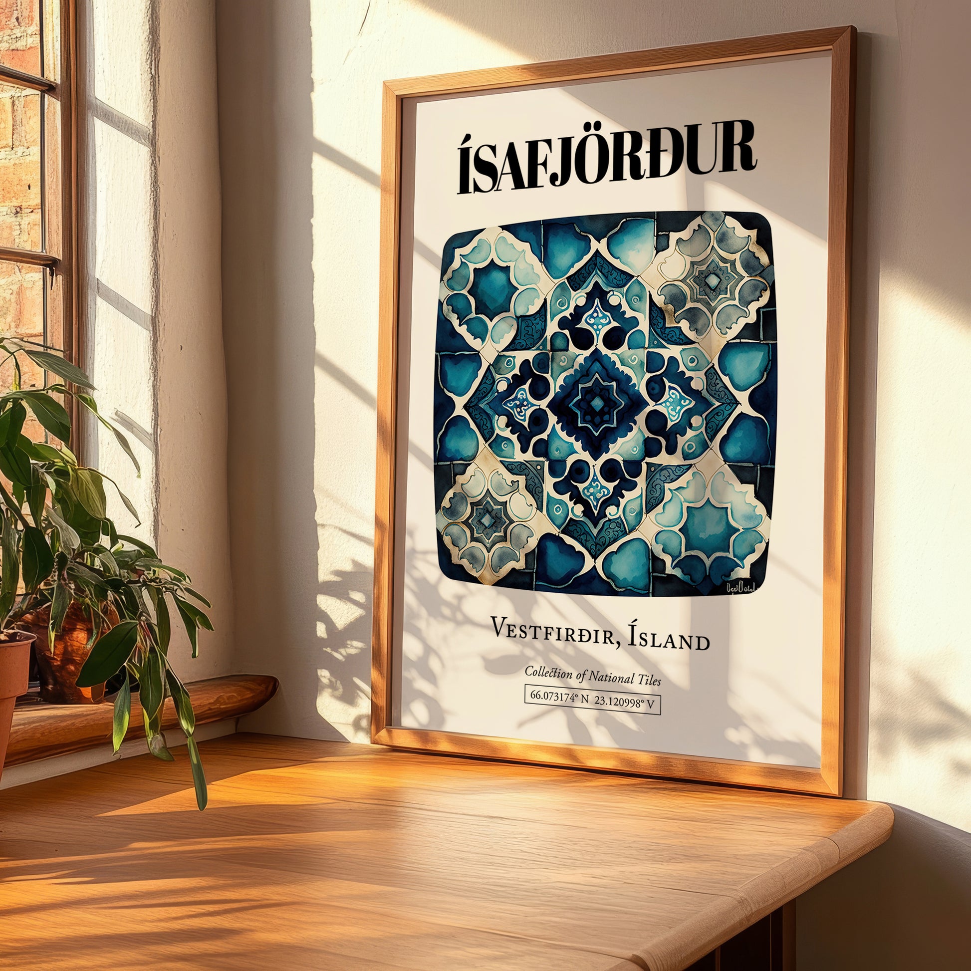 Ísafjörður, Iceland – Travel Print, clean layout with no caption