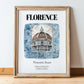 Florence, Italy – Travel Wall Decor, in wooden frame leaning on the floor