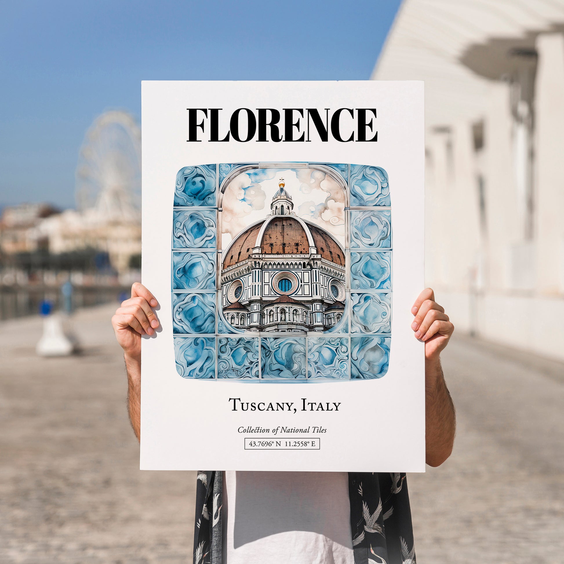 Florence, Italy – Travel Wall Decor, no-text version framed in wood