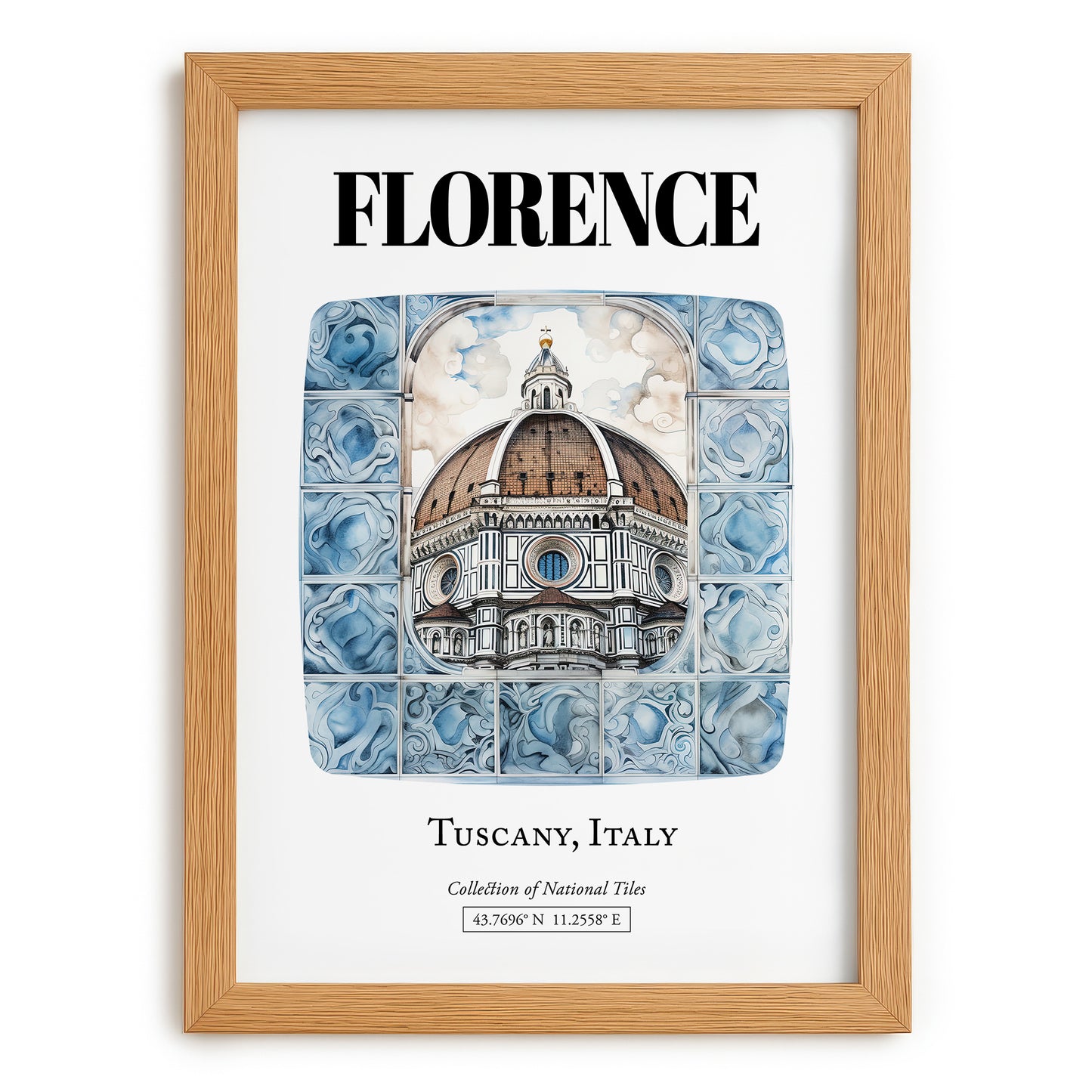 Florence, Italy – Travel Wall Decor, set in oak frame
