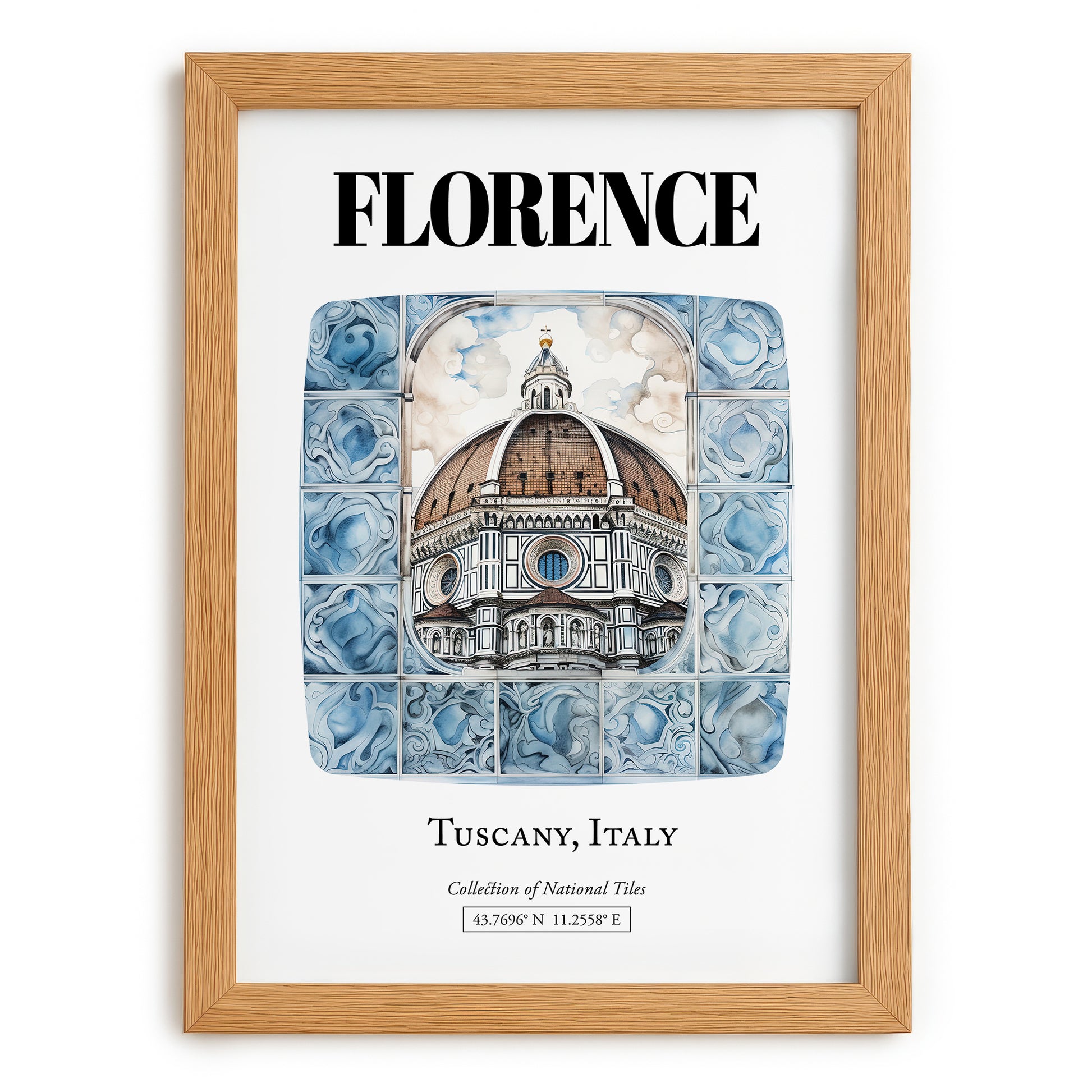 Florence, Italy – Travel Wall Decor, set in oak frame