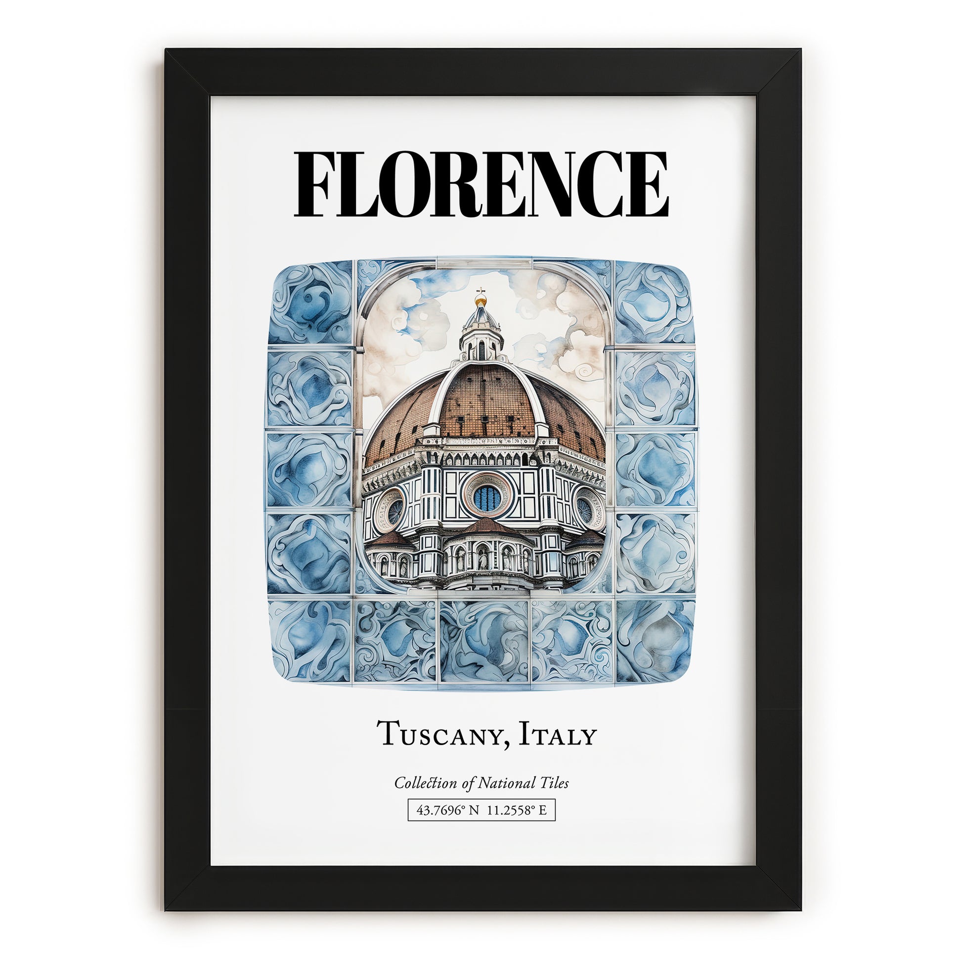 Florence, Italy – Travel Wall Decor, in sleek black frame
