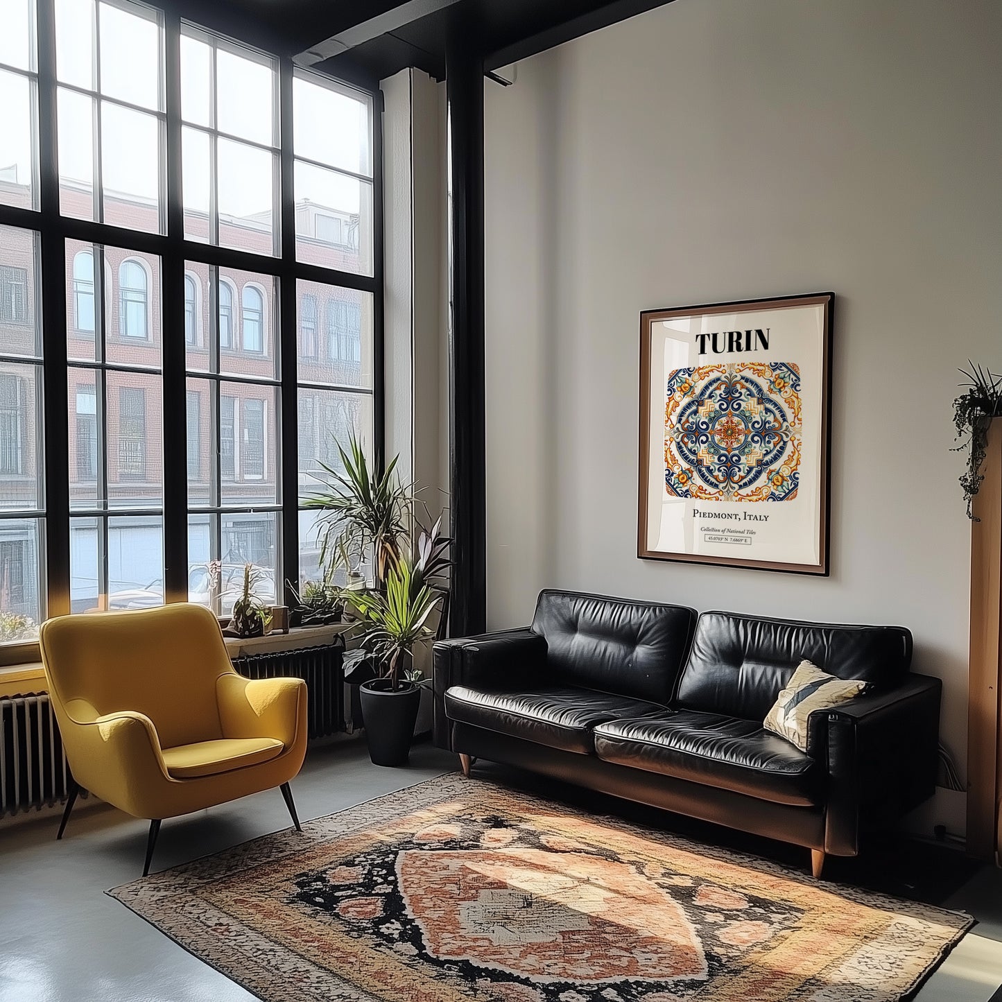 Turin, Italy – Travel Wall Decor, unframed on coastal sand