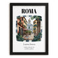 Roma, Italy – Travel Poster, in sleek black frame