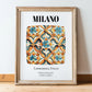 Milano, Italy – Travel Wall Decor, in wooden frame leaning on the floor