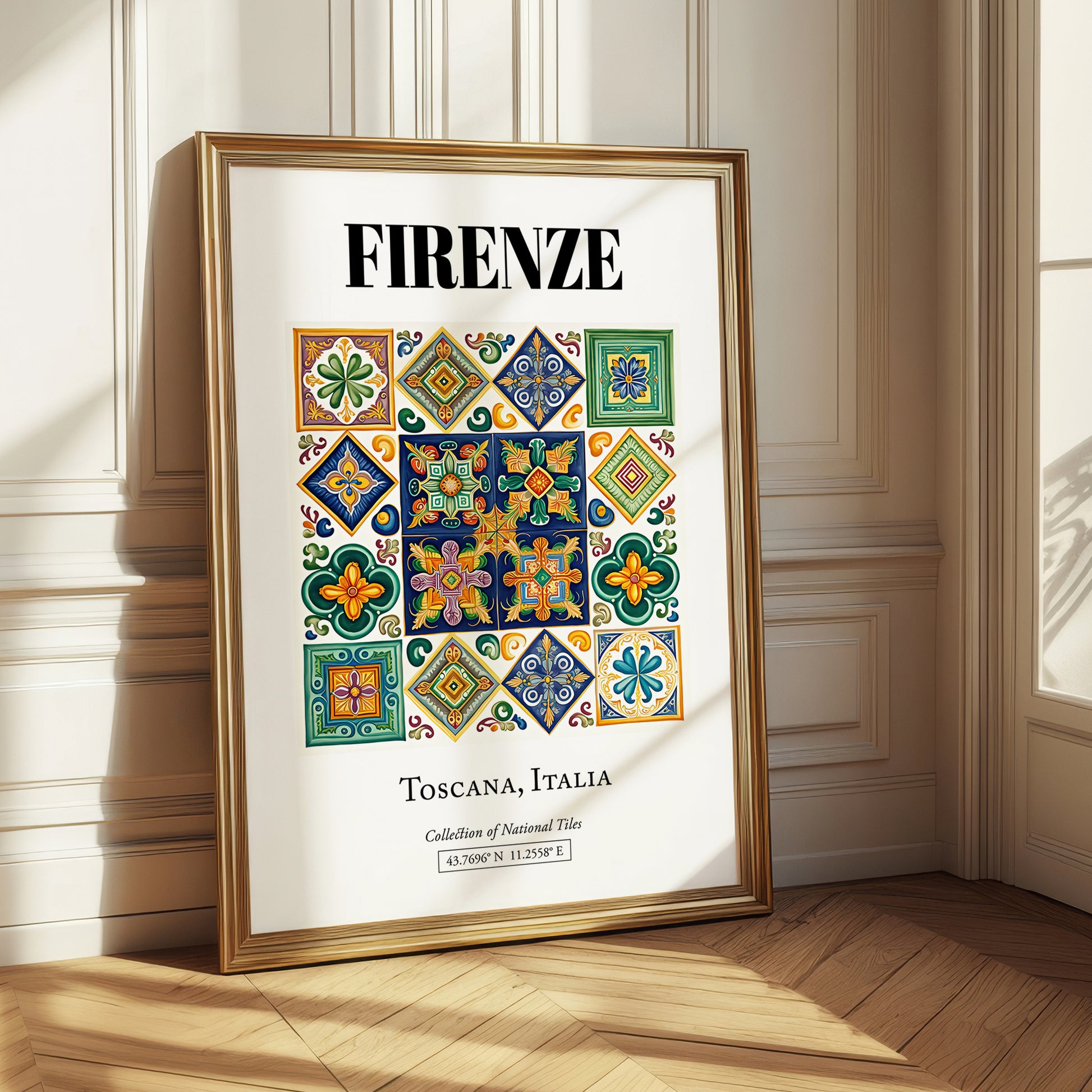 Firenze, Italy – Vintage Travel Poster, styled in a charming Paris street view
