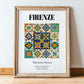 Firenze, Italy – Vintage Travel Poster, in wooden frame leaning on the floor