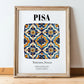 Pisa, Italy – Travel Print, in wooden frame leaning on the floor