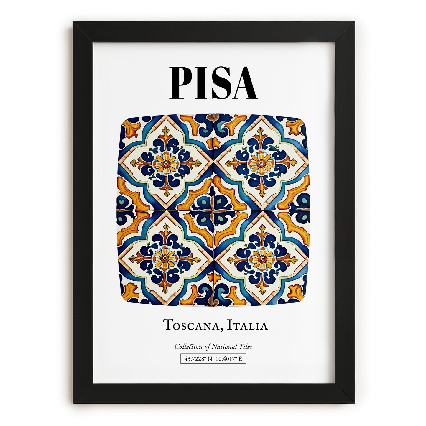 Pisa, Italy – Travel Print, in sleek black frame