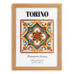 Torino, Italy – Away From Home Poster, set in oak frame