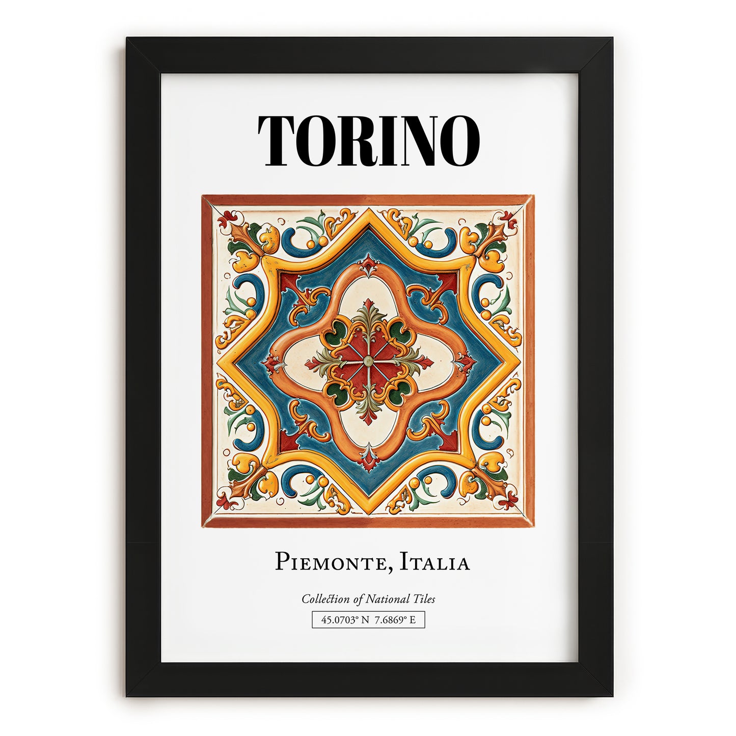Torino, Italy – Away From Home Poster, in sleek black frame