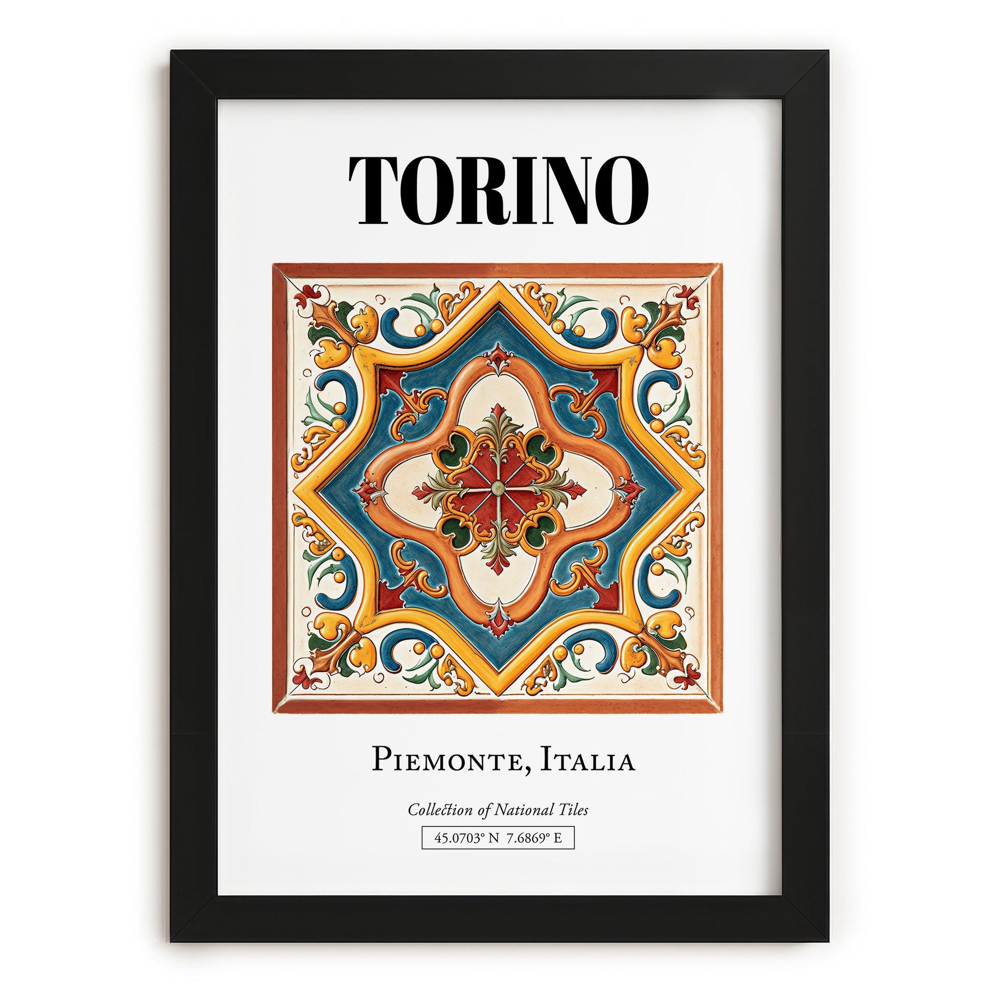 Torino, Italy – Away From Home Poster, in sleek black frame