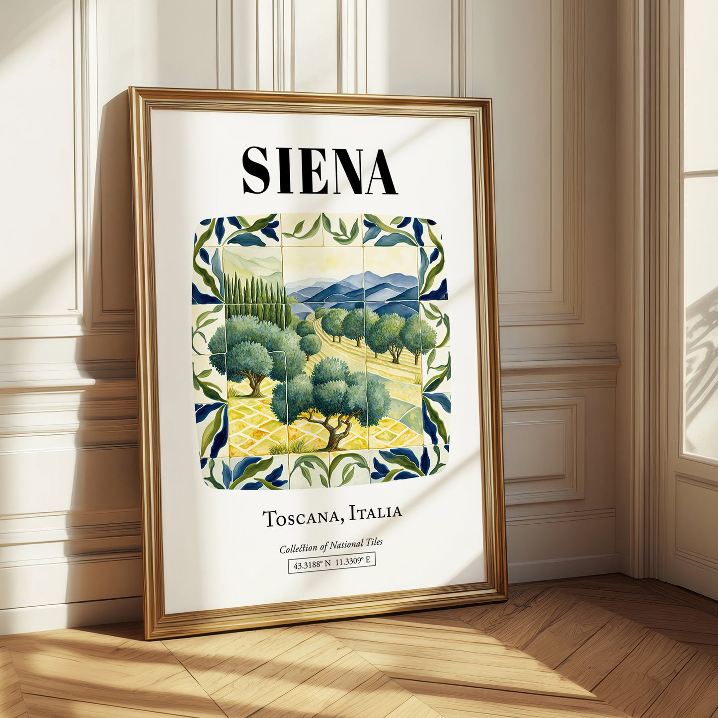 Siena, Italy – Travel Poster, styled in a charming Paris street view