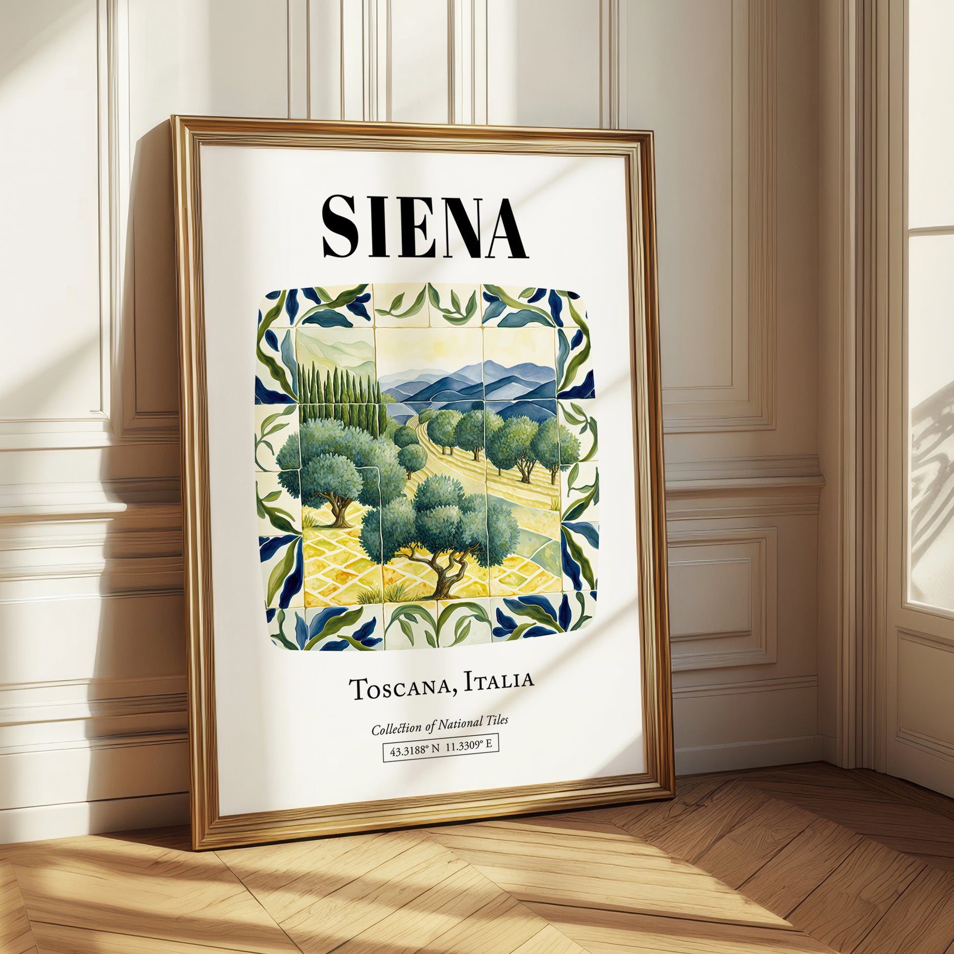 Siena, Italy – Travel Poster, styled in a charming Paris street view