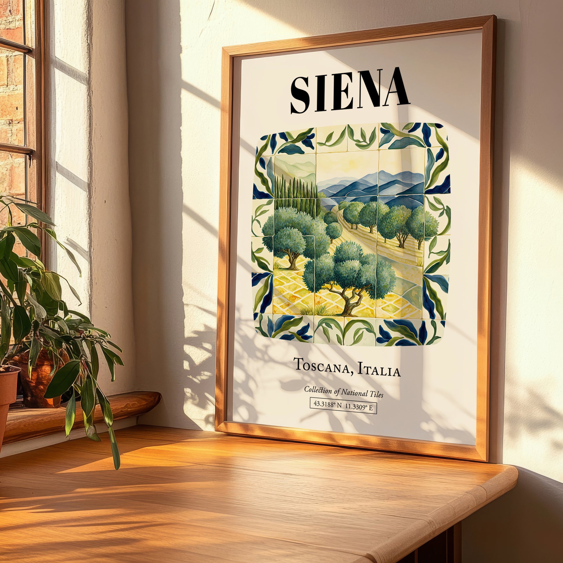 Siena, Italy – Travel Poster, clean layout with no caption