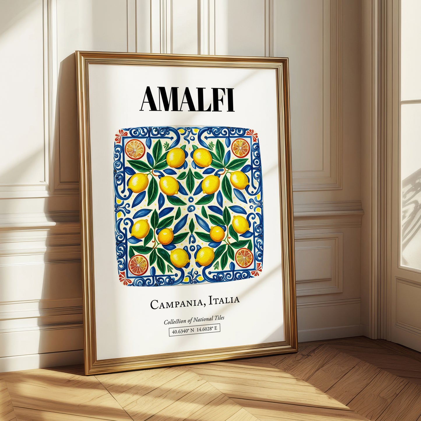 Amalfi, Italy – Travel Poster, styled in a charming Paris street view