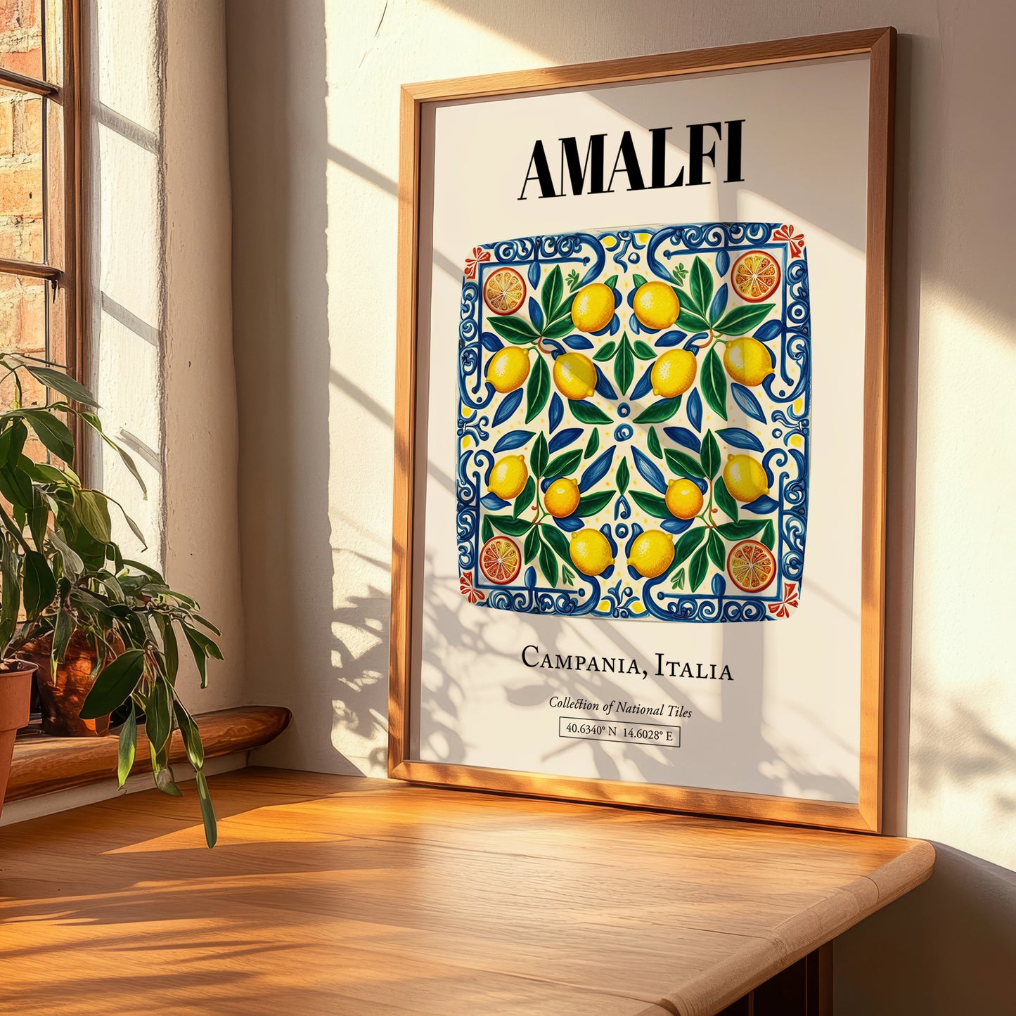 Amalfi, Italy – Travel Poster, clean layout with no caption