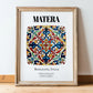 Matera, Italy – Travel Print, in wooden frame leaning on the floor