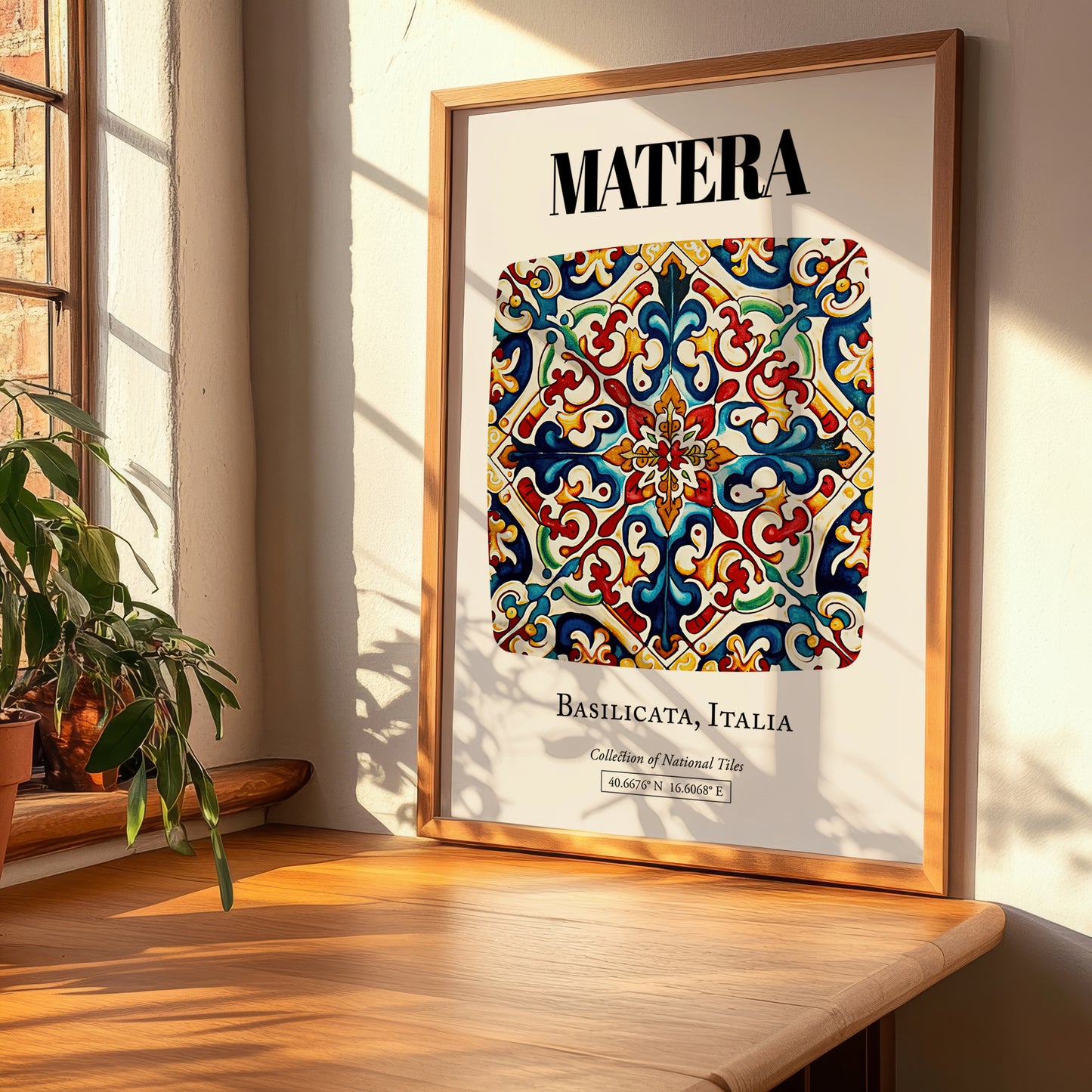 Matera, Italy – Travel Print, clean layout with no caption