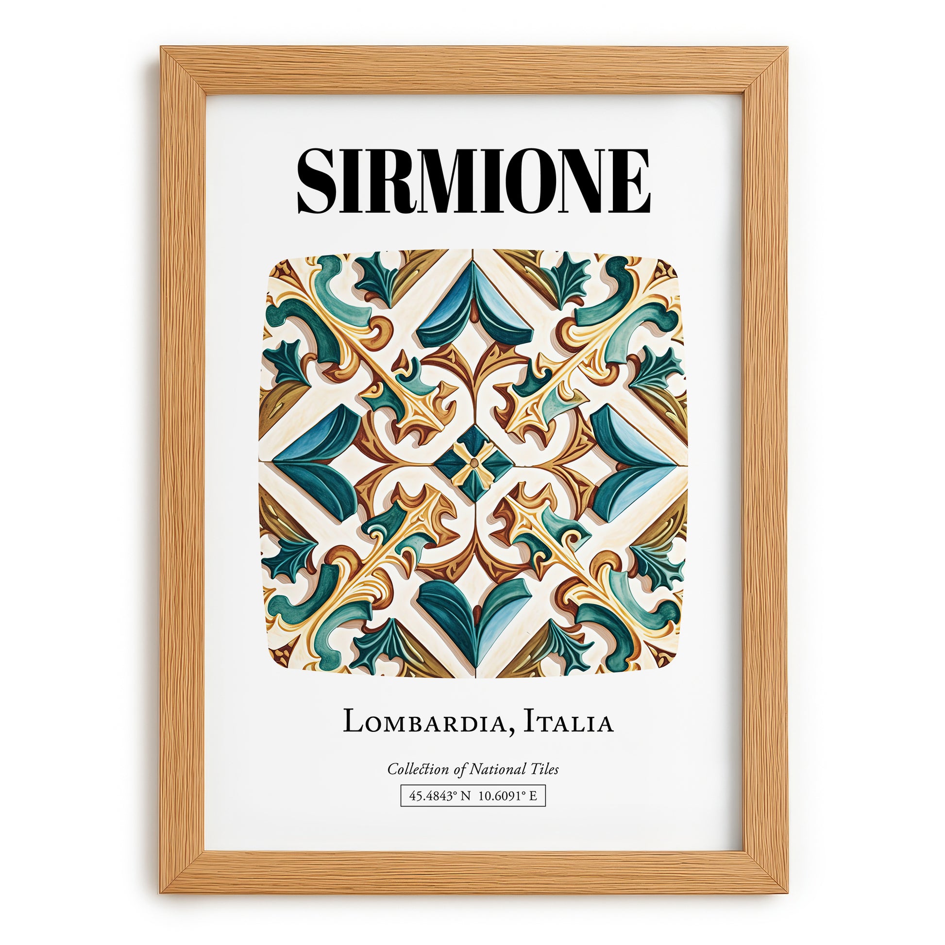 Sirmione, Italy – Travel Print, set in oak frame