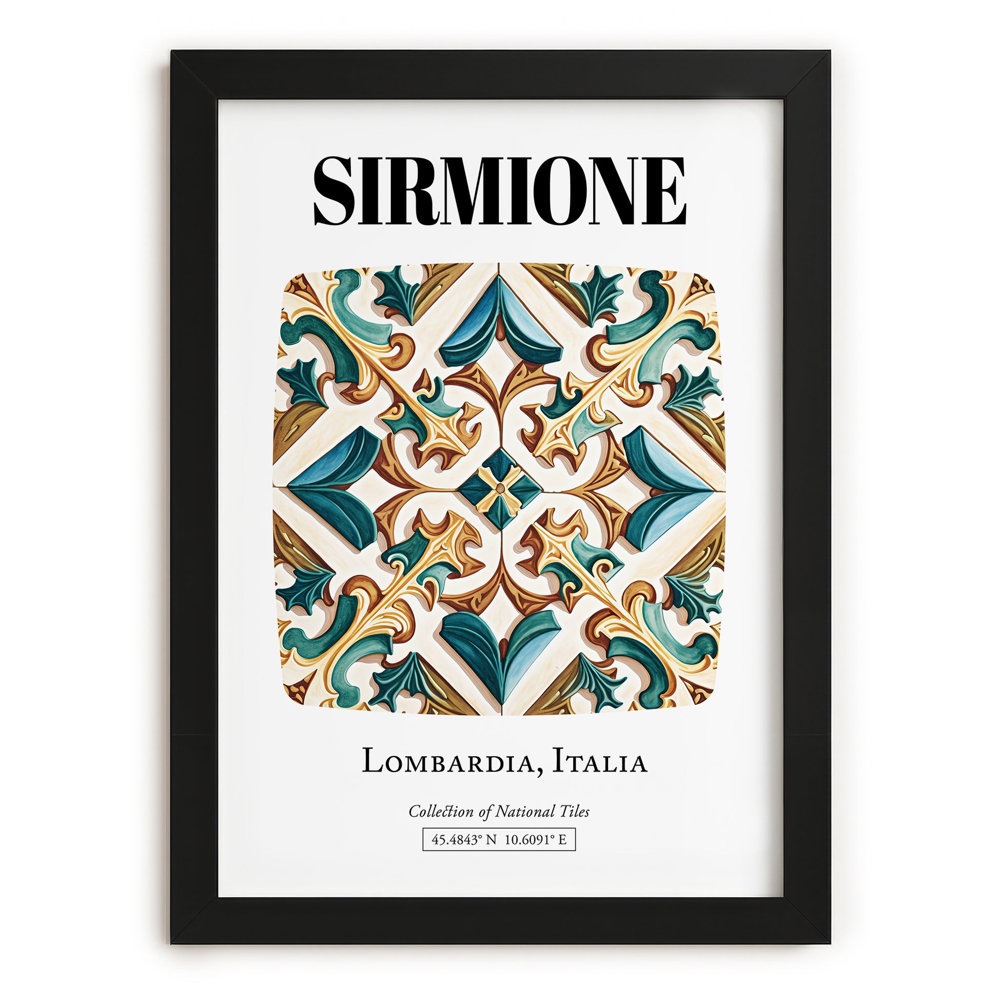 Sirmione, Italy – Travel Print, in sleek black frame