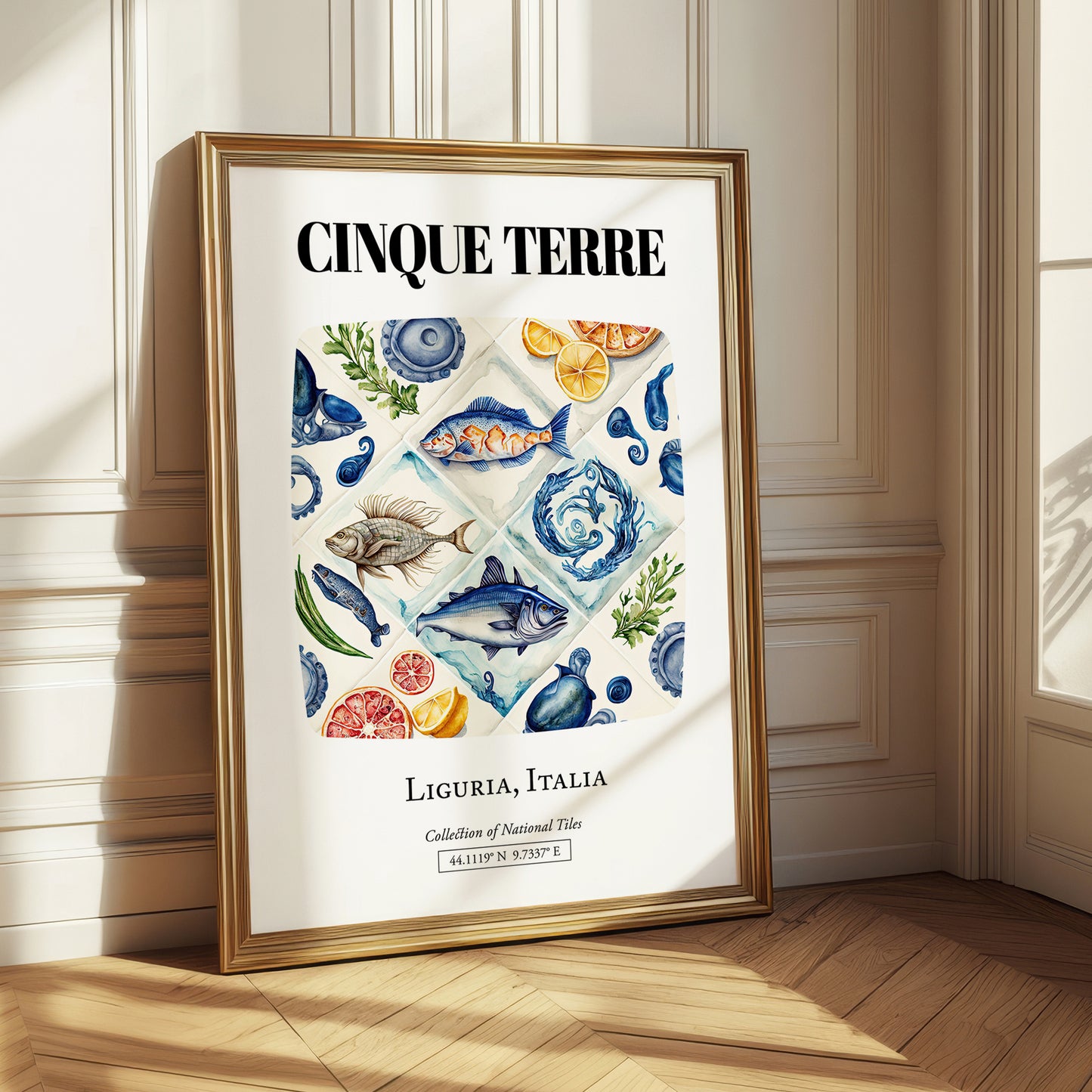 Cinque Terre, Italy – Travel Poster, styled in a charming Paris street view