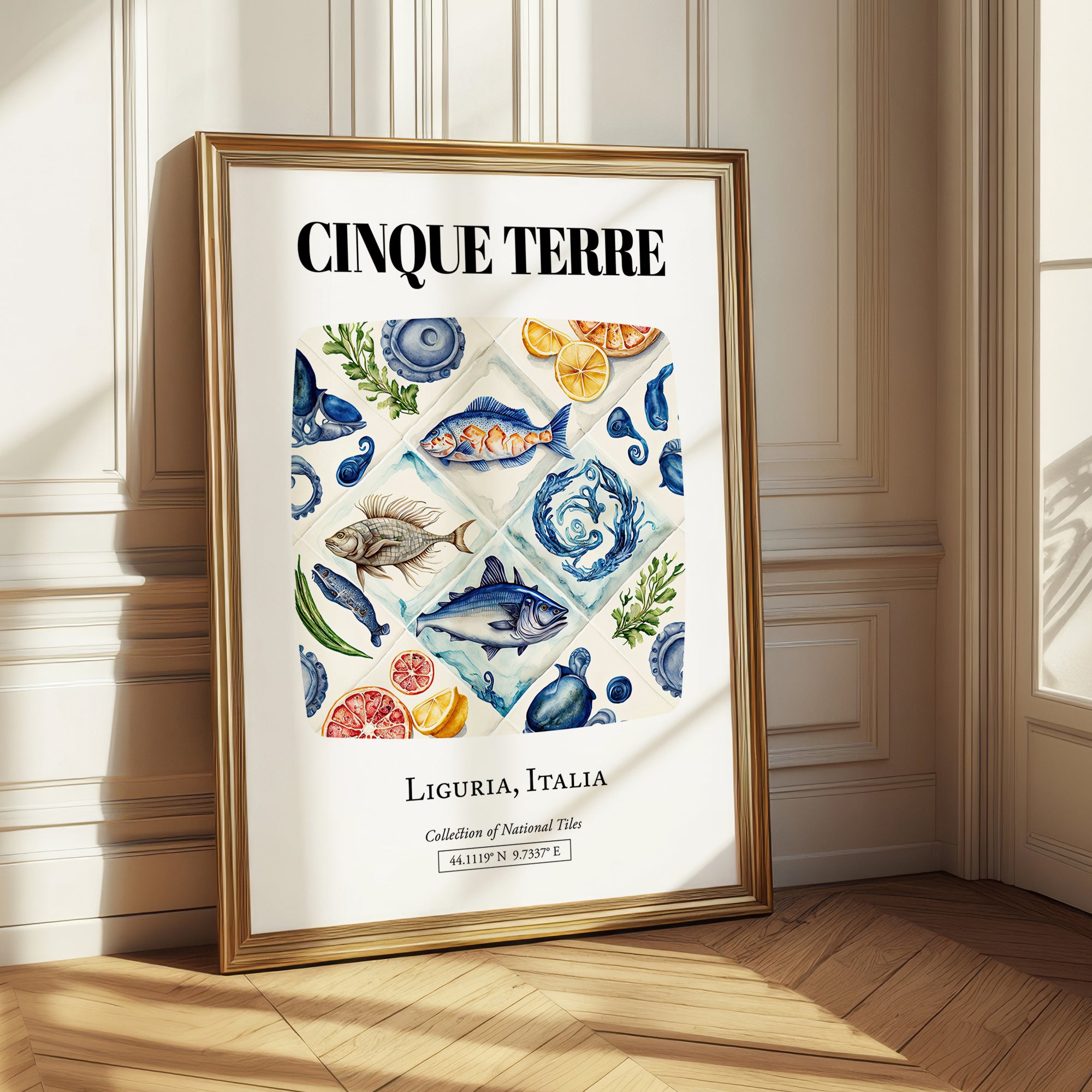 Cinque Terre, Italy – Travel Poster, styled in a charming Paris street view