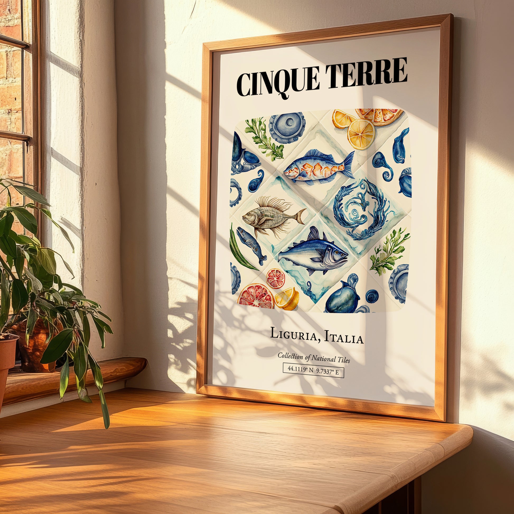 Cinque Terre, Italy – Travel Poster, clean layout with no caption