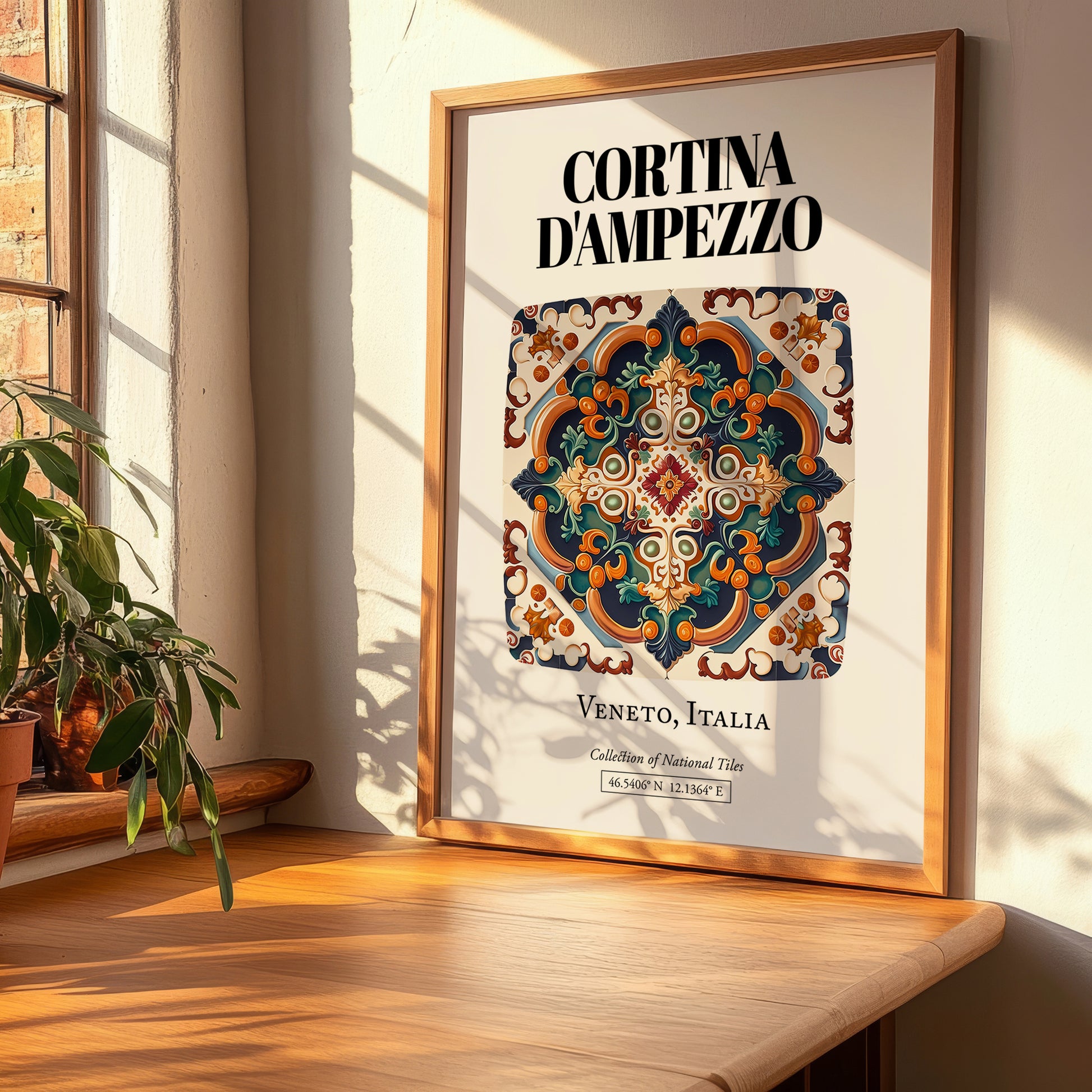 Cortina D'ampezzo, Italy – Country Culture Poster, clean layout with no caption