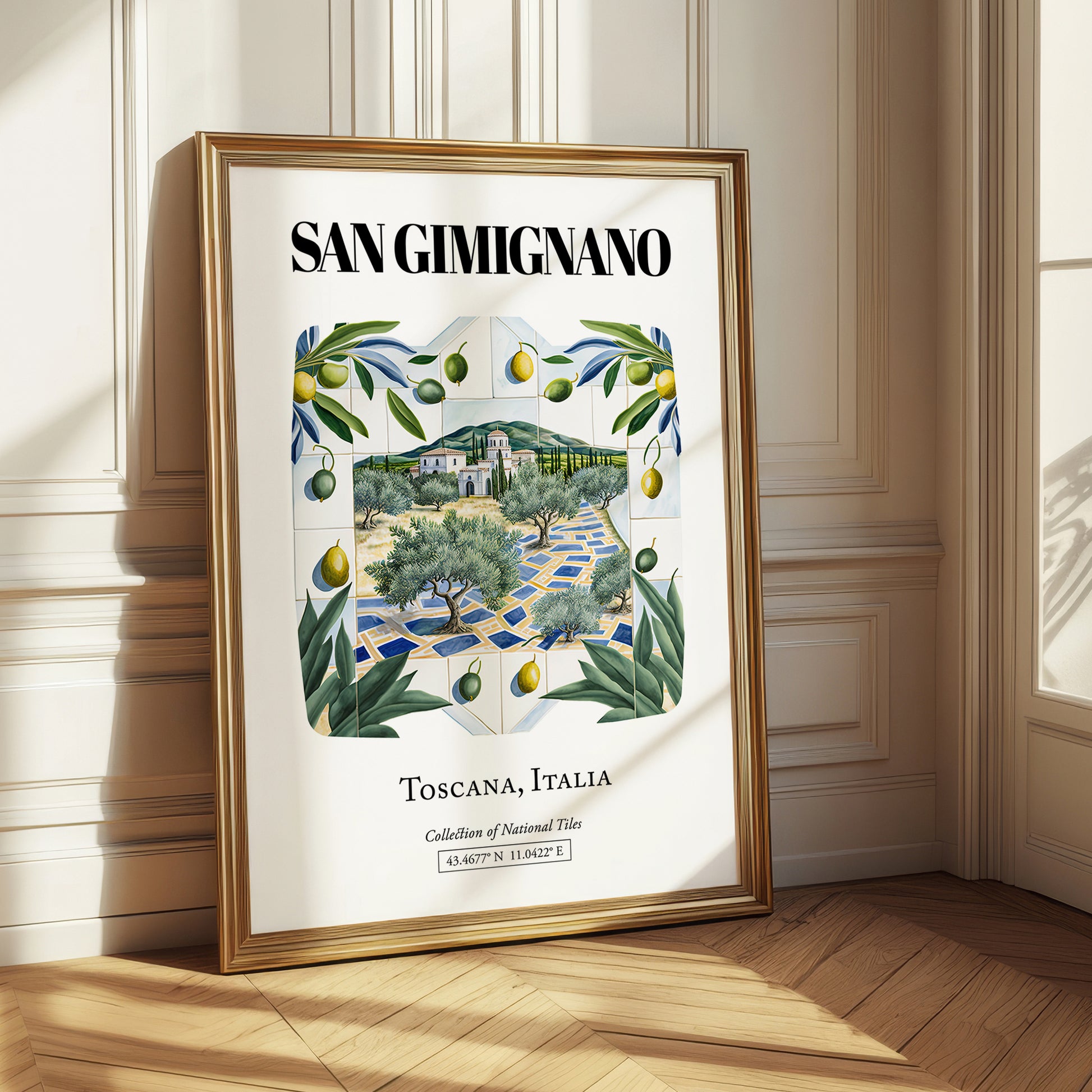 San Gimignano, Italy – Travel Wall Decor, styled in a charming Paris street view
