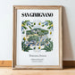 San Gimignano, Italy – Travel Wall Decor, in wooden frame leaning on the floor