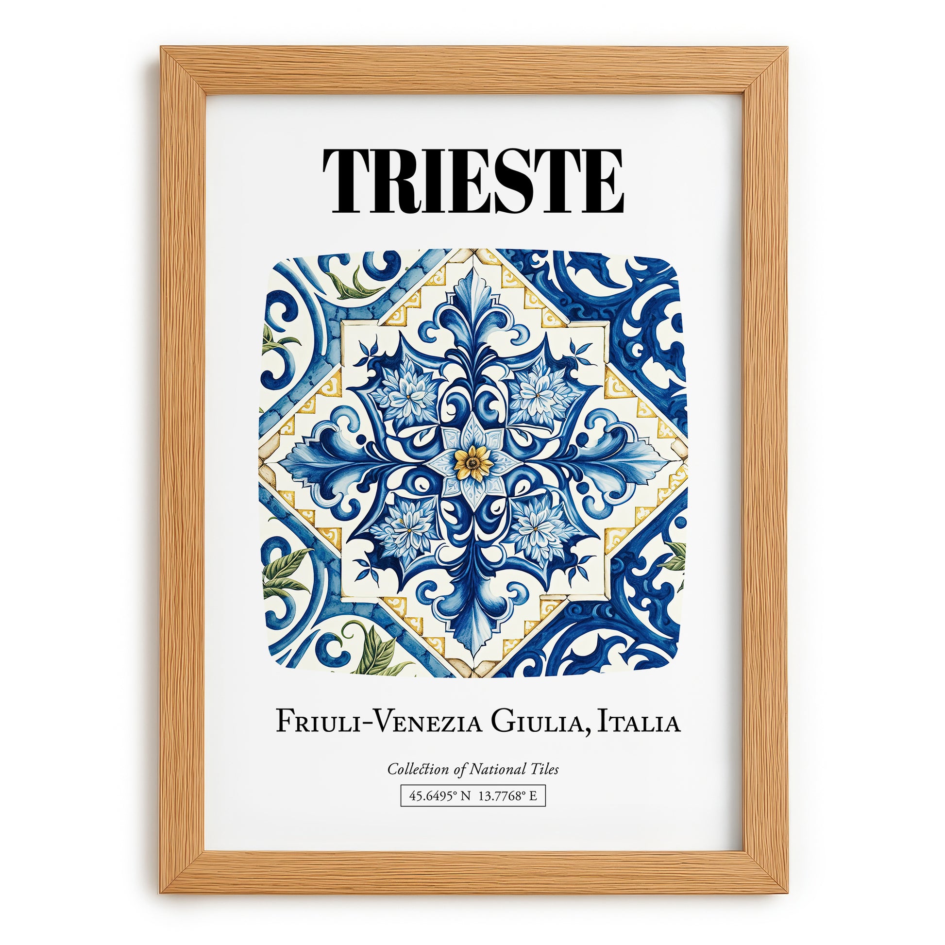 Trieste, Italy – Cultural Heritage Wall Art, set in oak frame