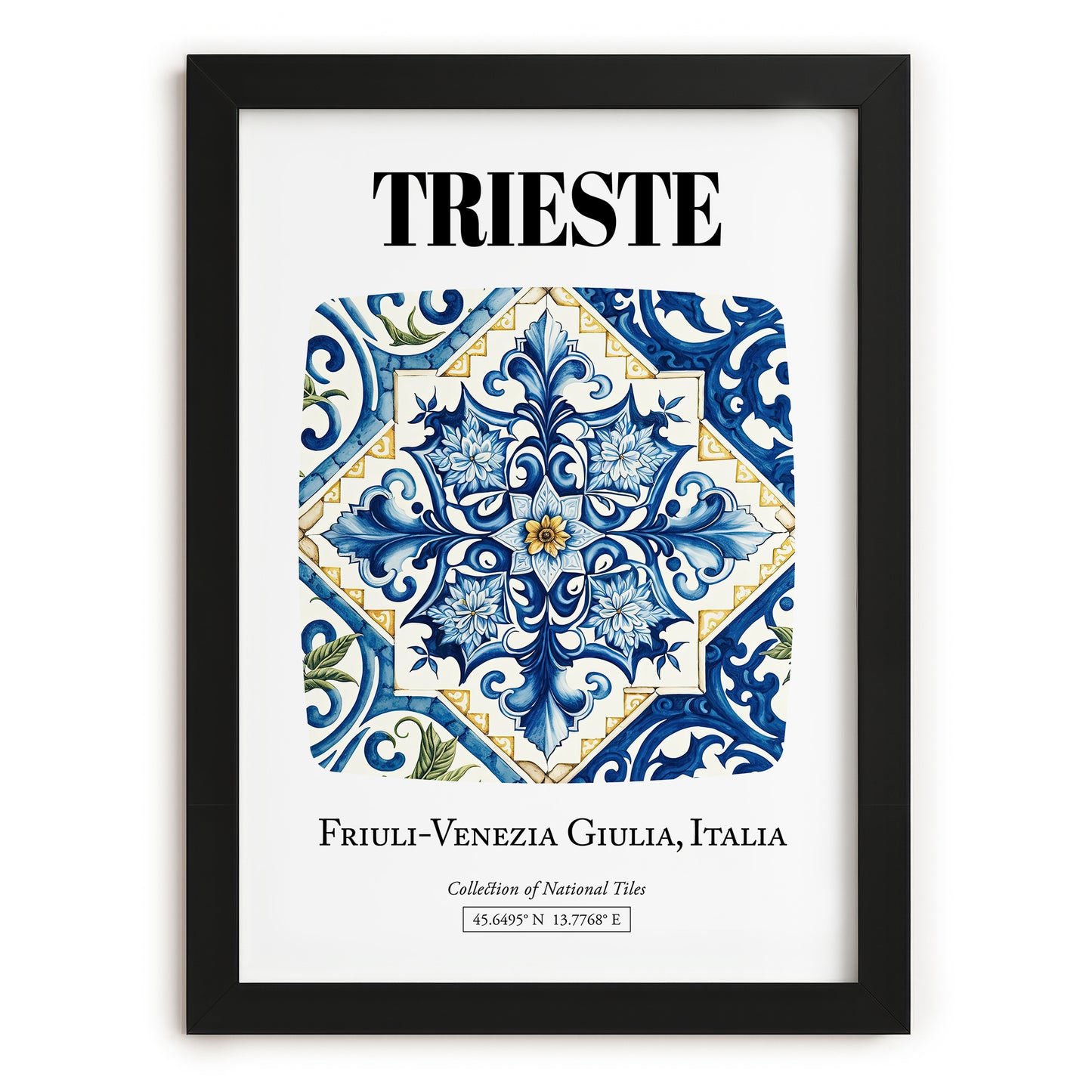 Trieste, Italy – Cultural Heritage Wall Art, in sleek black frame