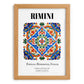Rimini, Italy – Illustrated Travel Poster, set in oak frame