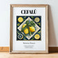 Cefalù, Italy – Travel Print, in wooden frame leaning on the floor