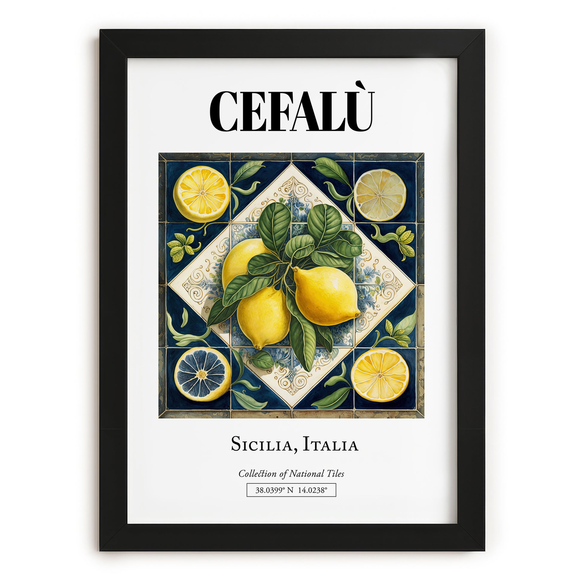 Cefalù, Italy – Travel Print, in sleek black frame