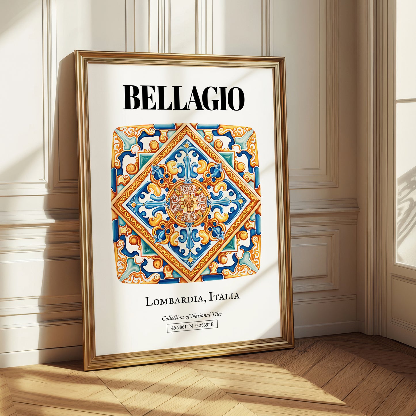 Bellagio, Italy – Vintage Travel Poster, styled in a charming Paris street view