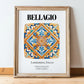 Bellagio, Italy – Vintage Travel Poster, in wooden frame leaning on the floor