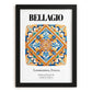 Bellagio, Italy – Vintage Travel Poster, in sleek black frame