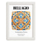 Bellagio, Italy – Vintage Travel Poster, placed in minimal white frame