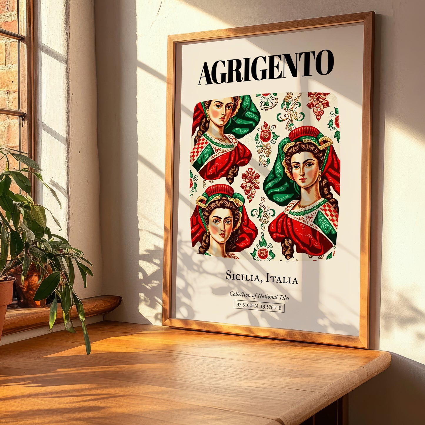 Agrigento, Italy – Minimalist Travel Print, clean layout with no caption