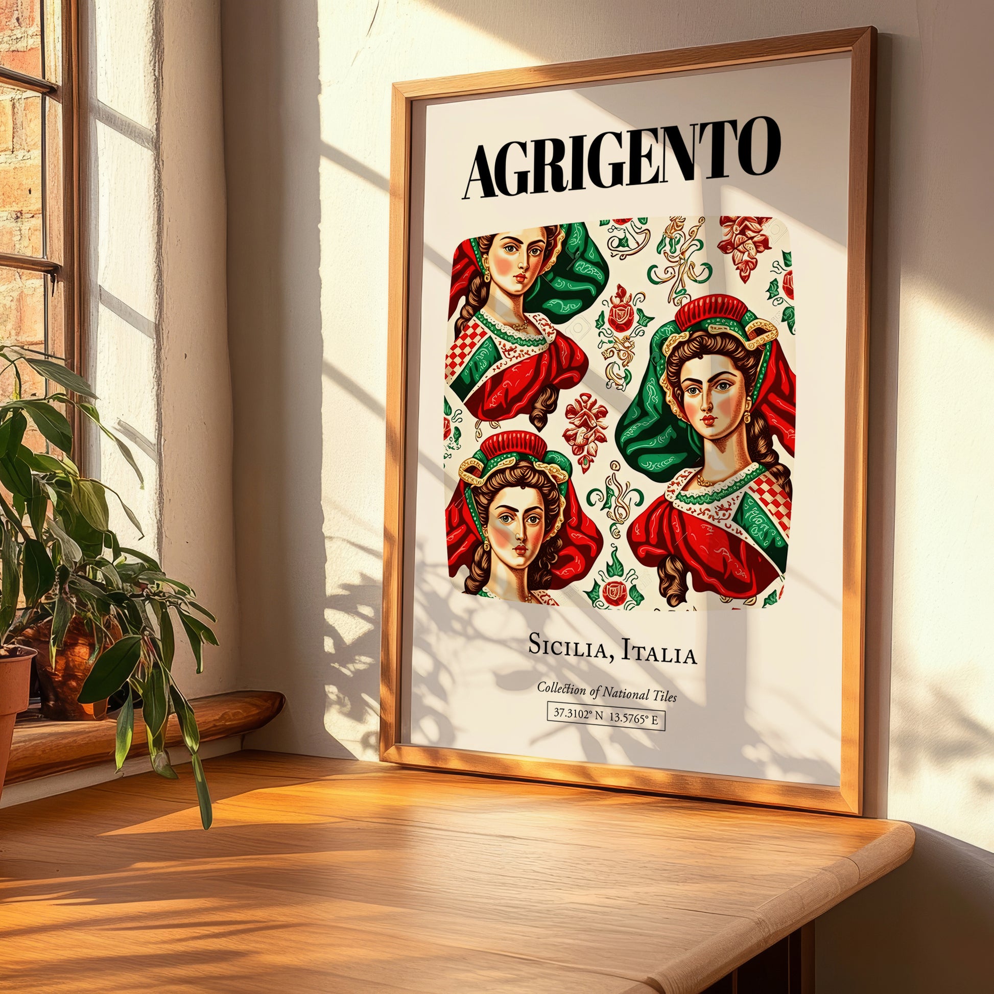Agrigento, Italy – Minimalist Travel Print, clean layout with no caption
