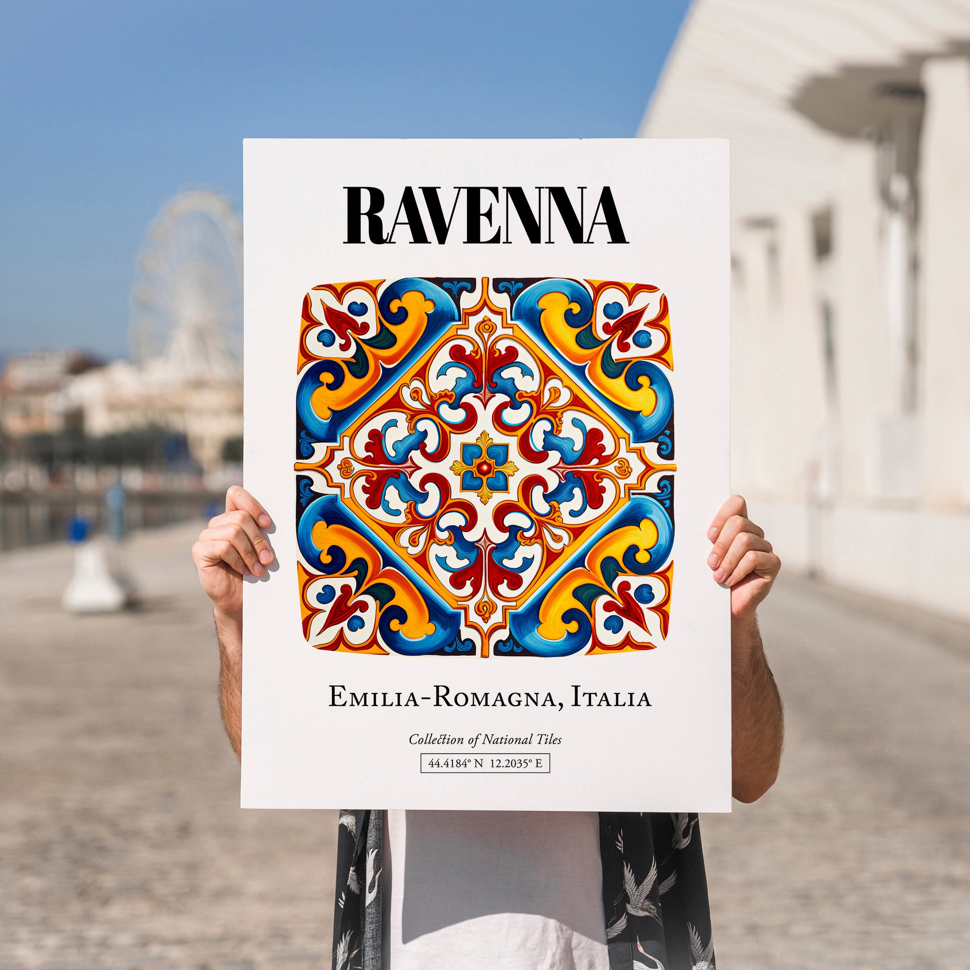 Ravenna, Italy – Historic Cities Art Print, no-text version framed in wood