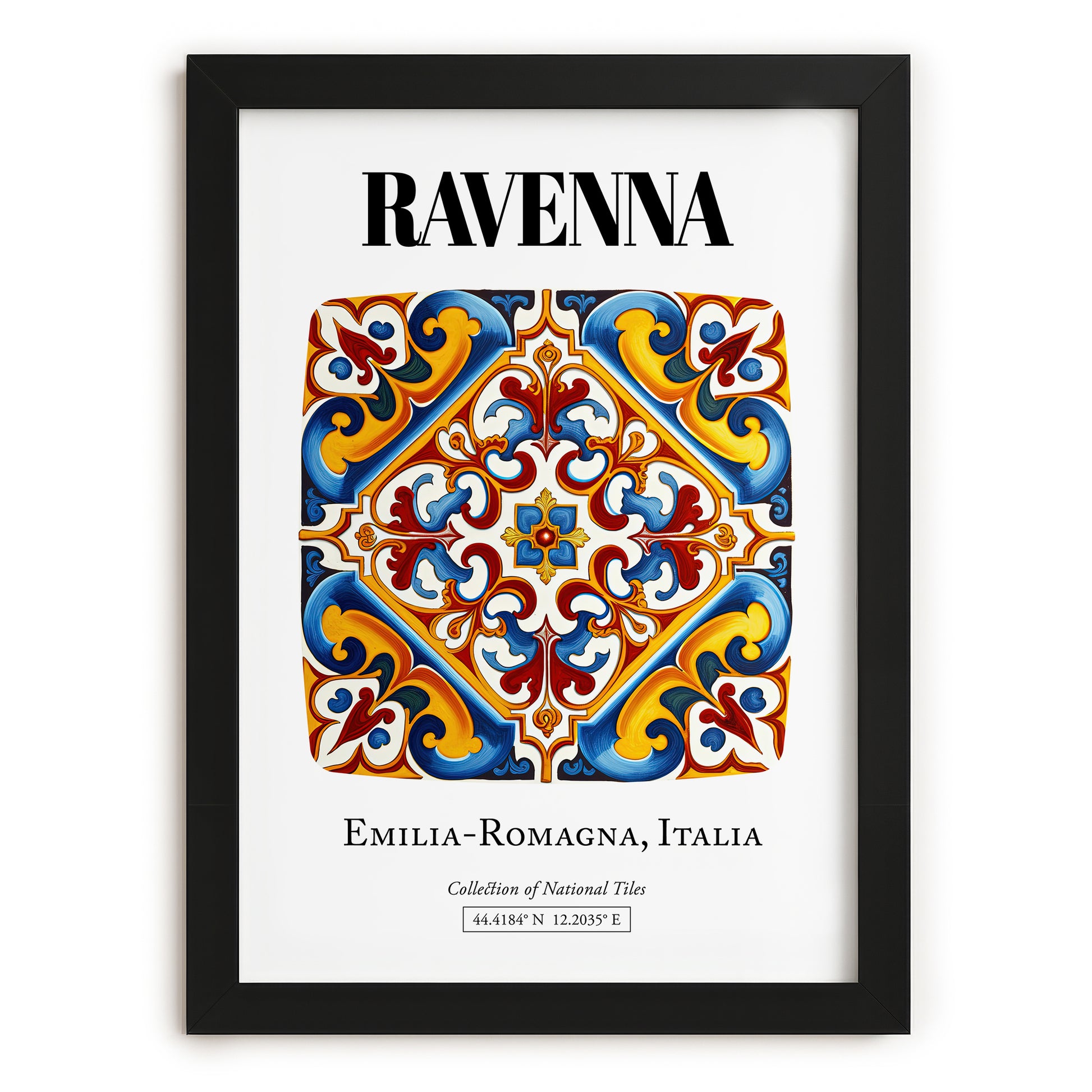 Ravenna, Italy – Historic Cities Art Print, in sleek black frame