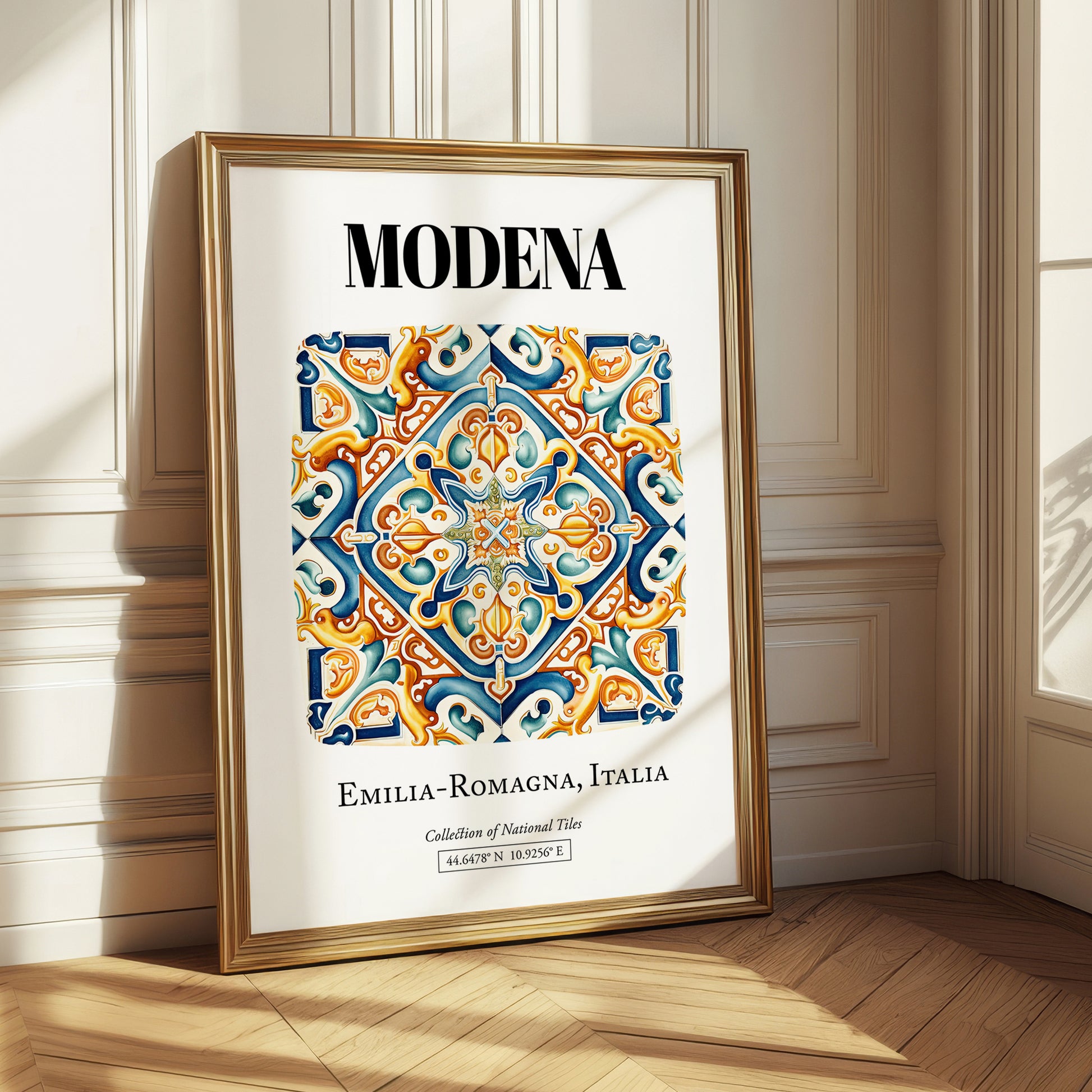 Modena, Italy – Travel Poster, styled in a charming Paris street view