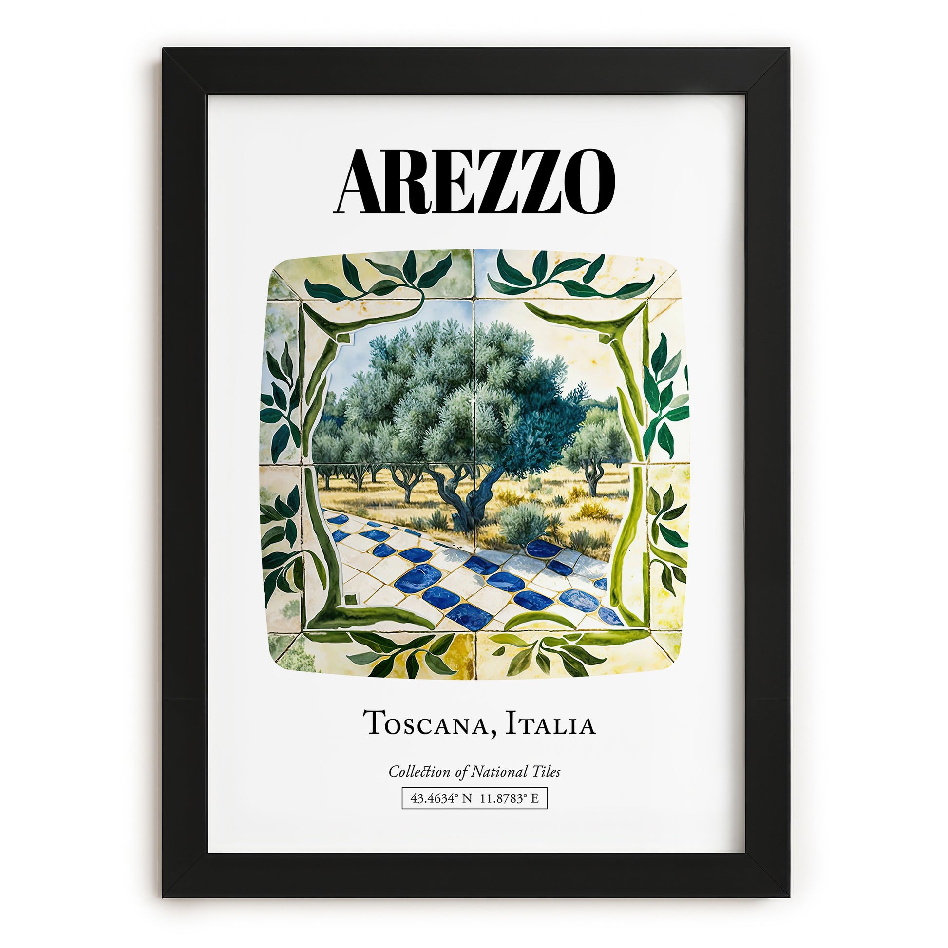 Arezzo, Italy – Travel Wall Art, in sleek black frame